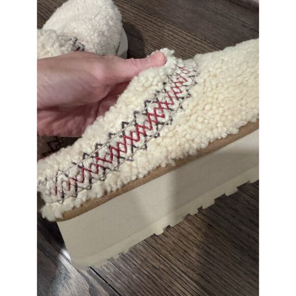 UGG Tazz Braid Platform Slippers Sandals 'Natural' Women's Size 9 NEW - Picture 5 of 16